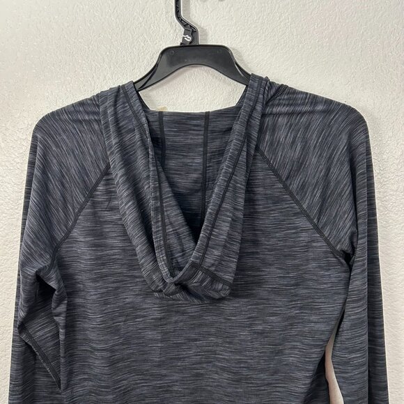 Zella Soft Hooded Space Dye Long Sleeve Top Lightweight - Picture 6 of 8